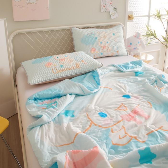 91家纺网 家纺一手货源 找家纺 蘭菲家纺 2023新款三丽欧凉感系列夏被 果果