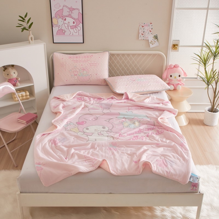 91家纺网 家纺一手货源 找家纺 蘭菲家纺 2023新款三丽欧凉感系列夏被 花园宝宝