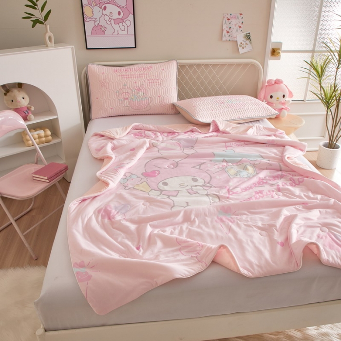 91家纺网 家纺一手货源 找家纺 蘭菲家纺 2023新款三丽欧凉感系列夏被 花园宝宝