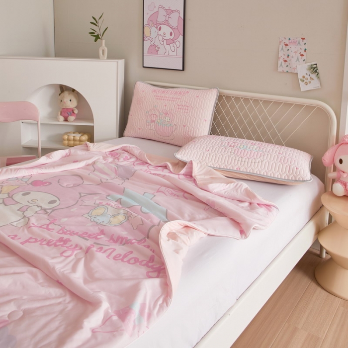 91家纺网 家纺一手货源 找家纺 蘭菲家纺 2023新款三丽欧凉感系列夏被 花园宝宝