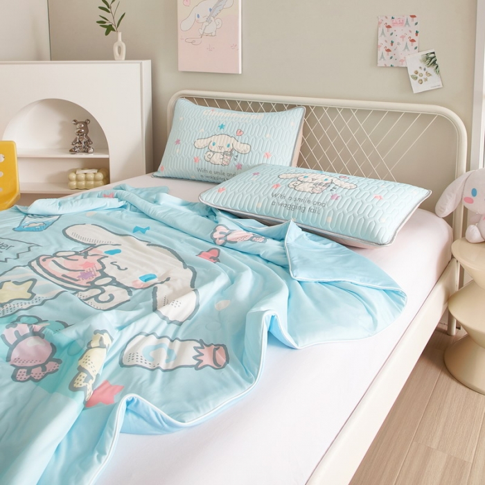 91家纺网 家纺一手货源 找家纺 蘭菲家纺 2023新款三丽欧凉感系列夏被 奶茶