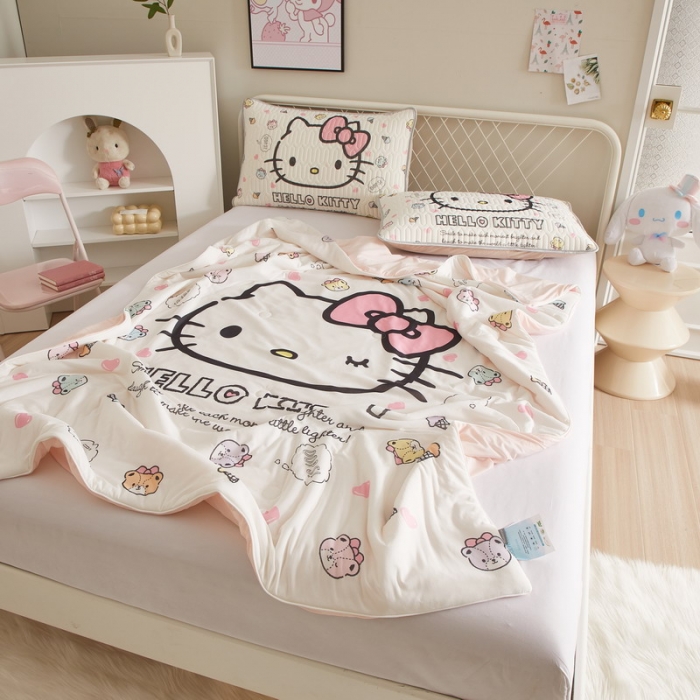 91家纺网 家纺一手货源 找家纺 蘭菲家纺 2023新款三丽欧凉感系列夏被 甜品站