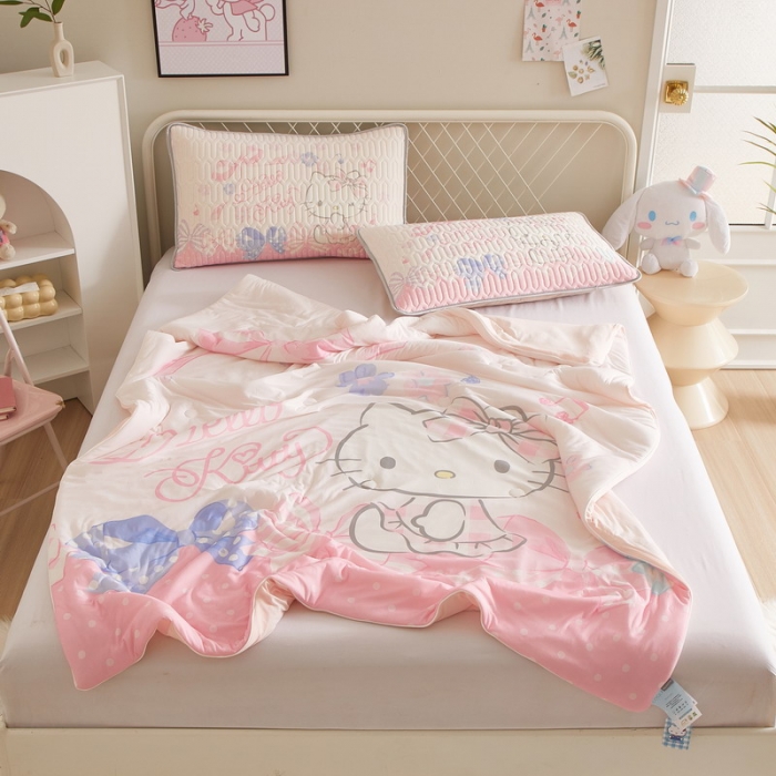 91家纺网 家纺一手货源 找家纺 蘭菲家纺 2023新款三丽欧凉感系列夏被 炫彩KT