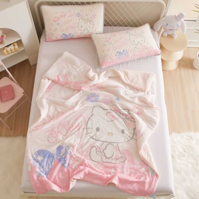 91家纺网 家纺一手货源 找家纺 蘭菲家纺 2023新款三丽欧凉感系列夏被 炫彩KT