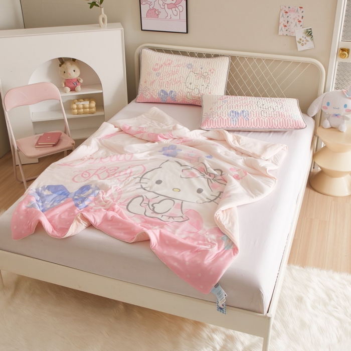 91家纺网 家纺一手货源 找家纺 蘭菲家纺 2023新款三丽欧凉感系列夏被 炫彩KT