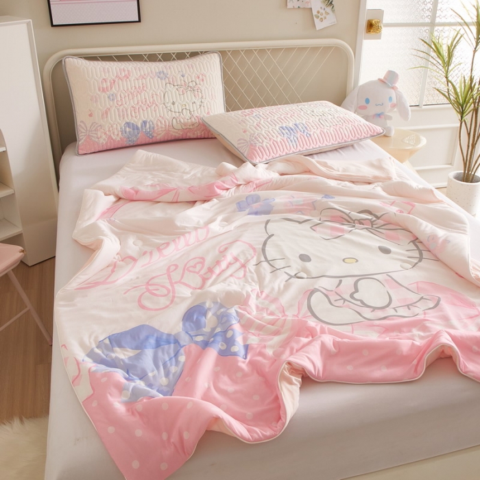 91家纺网 家纺一手货源 找家纺 蘭菲家纺 2023新款三丽欧凉感系列夏被 炫彩KT