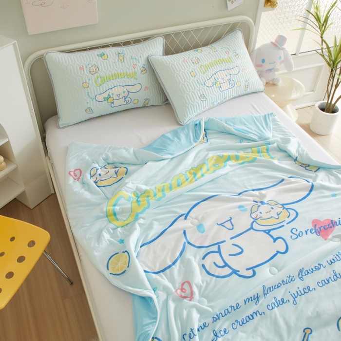 91家纺网 家纺一手货源 找家纺 蘭菲家纺 2023新款三丽欧凉感系列夏被 圆宝