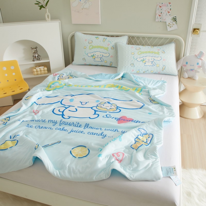 91家纺网 家纺一手货源 找家纺 蘭菲家纺 2023新款三丽欧凉感系列夏被 圆宝