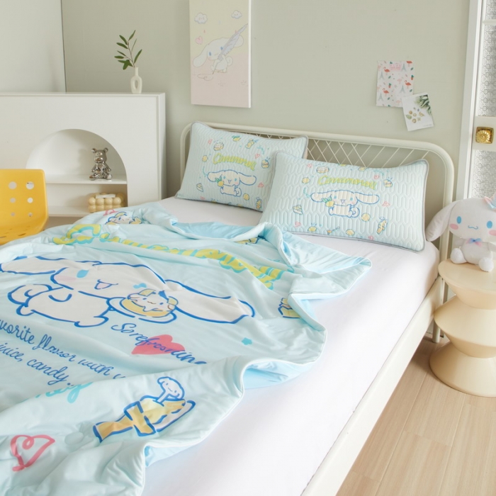 91家纺网 家纺一手货源 找家纺 蘭菲家纺 2023新款三丽欧凉感系列夏被 圆宝