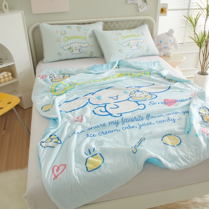 91家纺网 家纺一手货源 找家纺 蘭菲家纺 2023新款三丽欧凉感系列夏被 圆宝