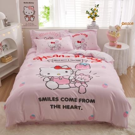 91家纺网 家纺一手货源 找家纺 （总）蘭菲家纺 2023新款全棉大版卡通四件套