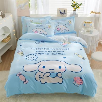 91家纺网 家纺一手货源 找家纺 （总）蘭菲家纺 2023新款全棉大版卡通四件套