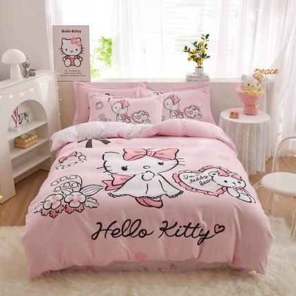 91家纺网 家纺一手货源 找家纺 （总）蘭菲家纺 2023新款全棉大版卡通四件套