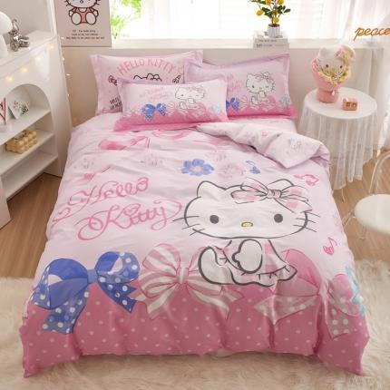 91家纺网 家纺一手货源 找家纺 （总）蘭菲家纺 2023新款全棉大版卡通四件套