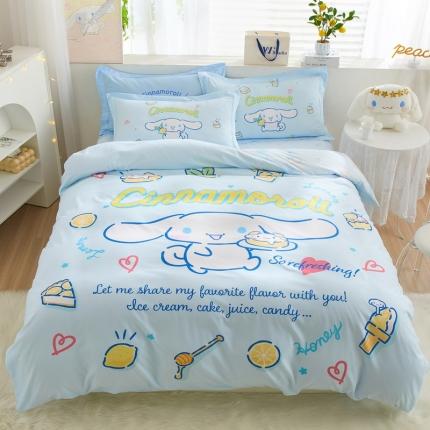 91家纺网 家纺一手货源 找家纺 （总）蘭菲家纺 2023新款全棉大版卡通四件套