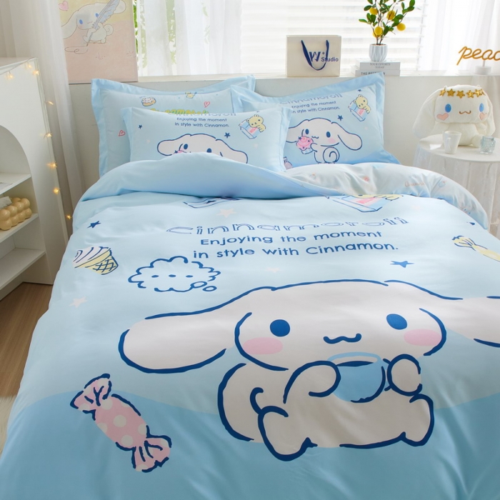 91家纺网 家纺一手货源 找家纺 蘭菲家纺 2023新款全棉大版卡通四件套 吃货