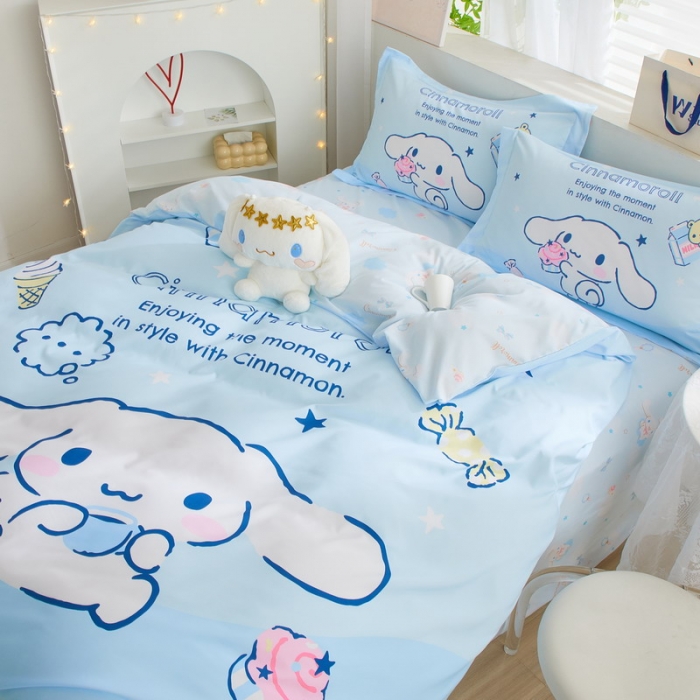 91家纺网 家纺一手货源 找家纺 蘭菲家纺 2023新款全棉大版卡通四件套 吃货