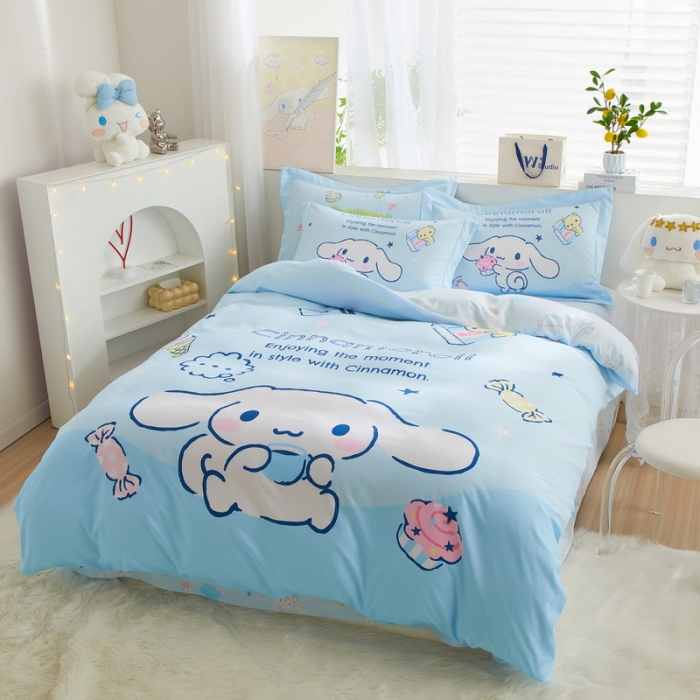 91家纺网 家纺一手货源 找家纺 蘭菲家纺 2023新款全棉大版卡通四件套 吃货