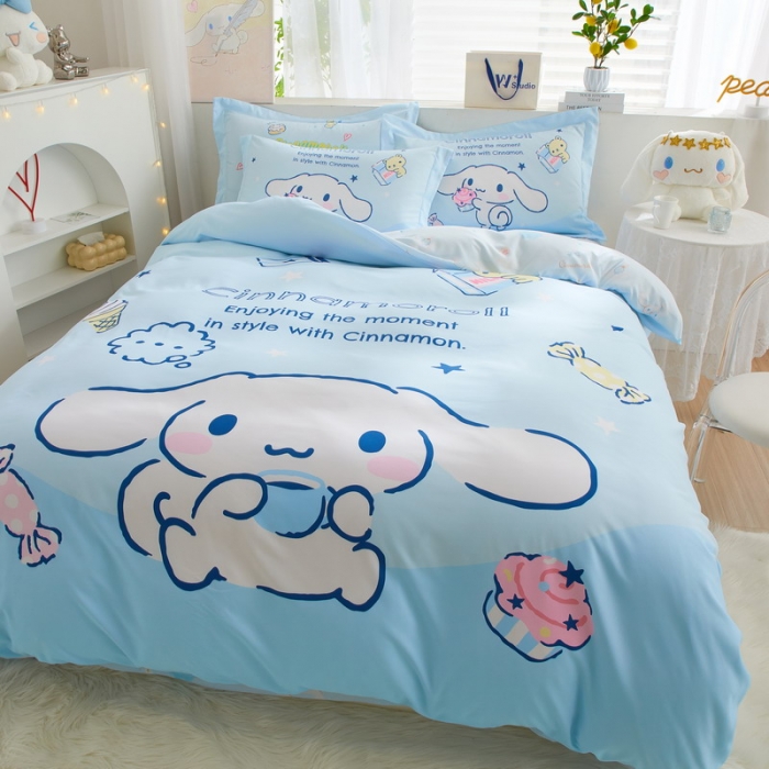 91家纺网 家纺一手货源 找家纺 蘭菲家纺 2023新款全棉大版卡通四件套 吃货