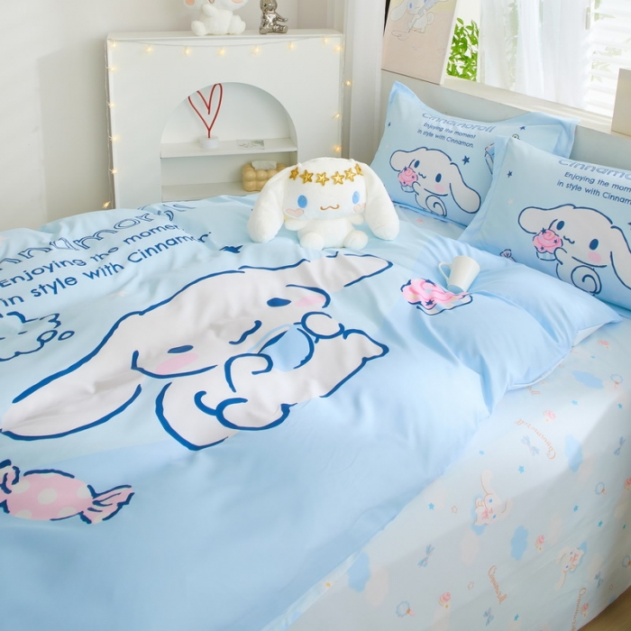 91家纺网 家纺一手货源 找家纺 蘭菲家纺 2023新款全棉大版卡通四件套 吃货