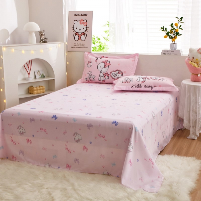 91家纺网 家纺一手货源 找家纺 蘭菲家纺 2023新款全棉大版卡通四件套 公主