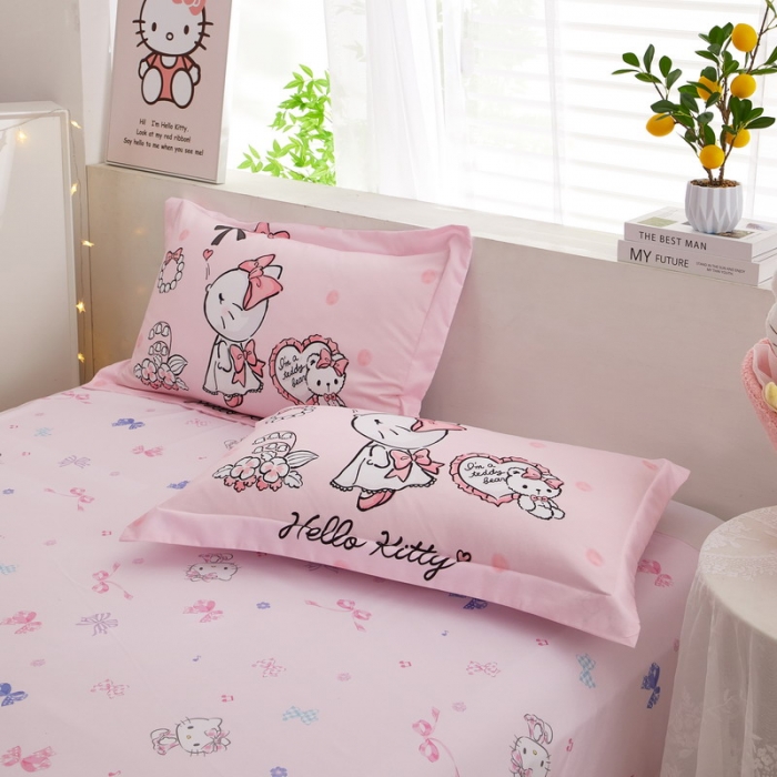 91家纺网 家纺一手货源 找家纺 蘭菲家纺 2023新款全棉大版卡通四件套 公主