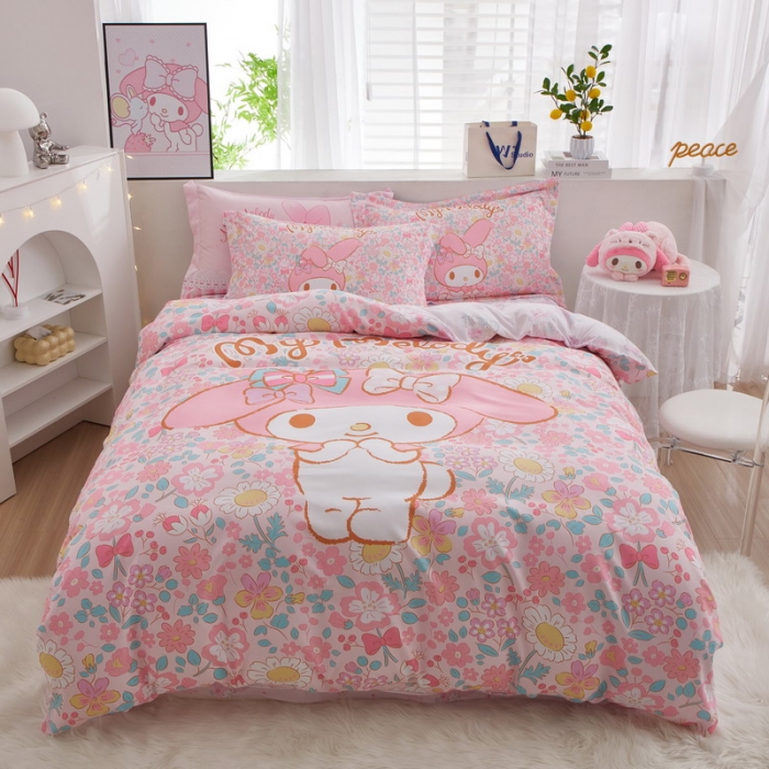 91家纺网 家纺一手货源 找家纺 蘭菲家纺 2023新款全棉大版卡通四件套 闺蜜