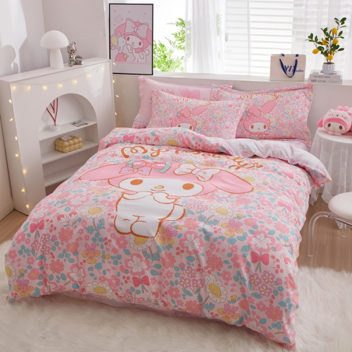 91家纺网 家纺一手货源 找家纺 蘭菲家纺 2023新款全棉大版卡通四件套 闺蜜