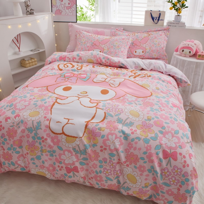 91家纺网 家纺一手货源 找家纺 蘭菲家纺 2023新款全棉大版卡通四件套 闺蜜