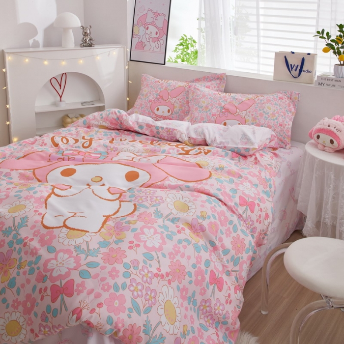 91家纺网 家纺一手货源 找家纺 蘭菲家纺 2023新款全棉大版卡通四件套 闺蜜