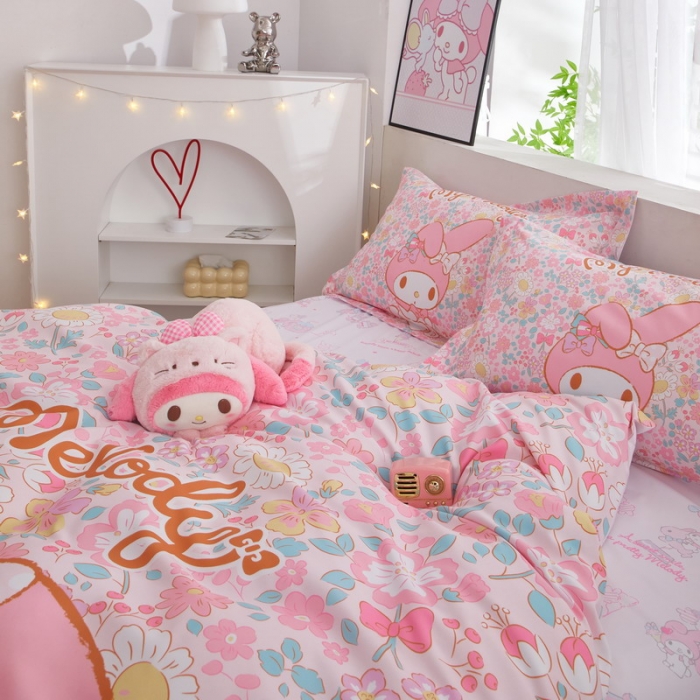 91家纺网 家纺一手货源 找家纺 蘭菲家纺 2023新款全棉大版卡通四件套 闺蜜