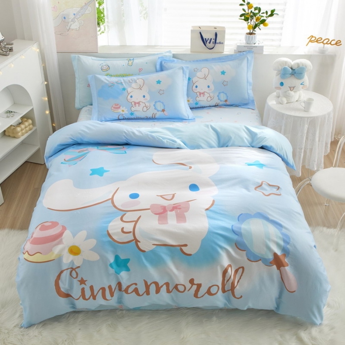 91家纺网 家纺一手货源 找家纺 蘭菲家纺 2023新款全棉大版卡通四件套 果果