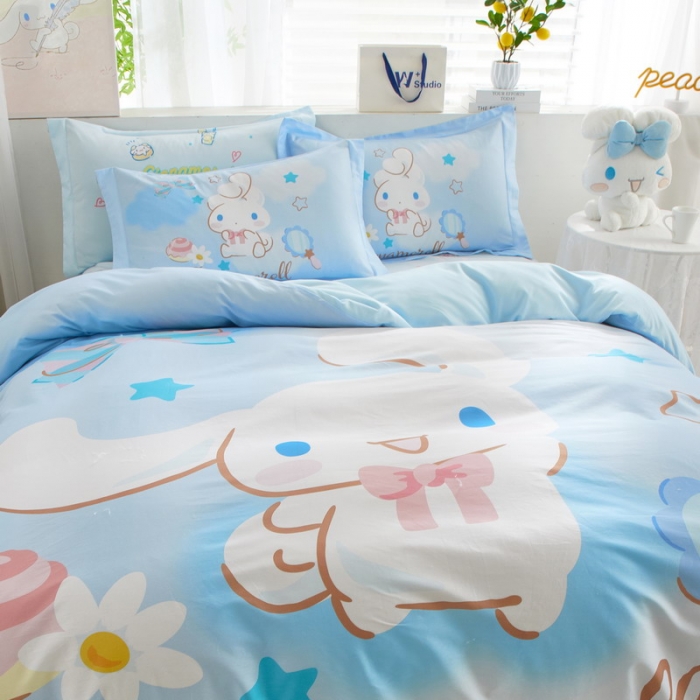 91家纺网 家纺一手货源 找家纺 蘭菲家纺 2023新款全棉大版卡通四件套 果果