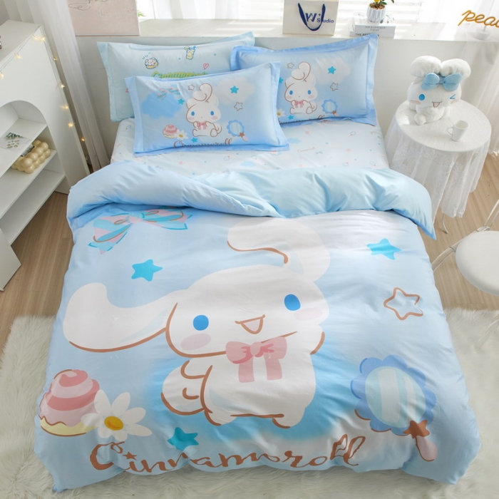 91家纺网 家纺一手货源 找家纺 蘭菲家纺 2023新款全棉大版卡通四件套 果果