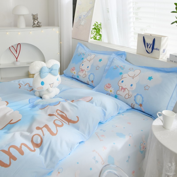 91家纺网 家纺一手货源 找家纺 蘭菲家纺 2023新款全棉大版卡通四件套 果果