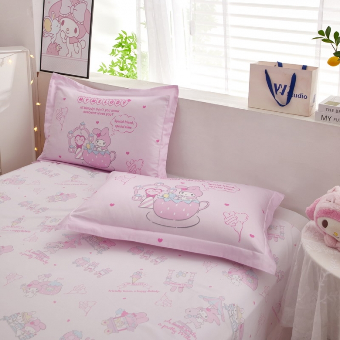 91家纺网 家纺一手货源 找家纺 蘭菲家纺 2023新款全棉大版卡通四件套 花园宝宝