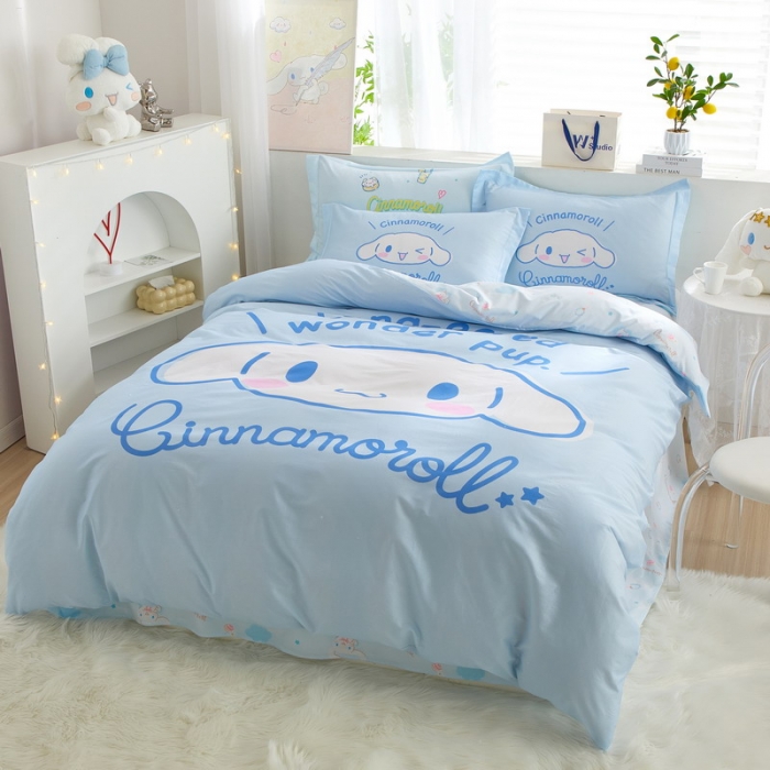 91家纺网 家纺一手货源 找家纺 蘭菲家纺 2023新款全棉大版卡通四件套 肉包