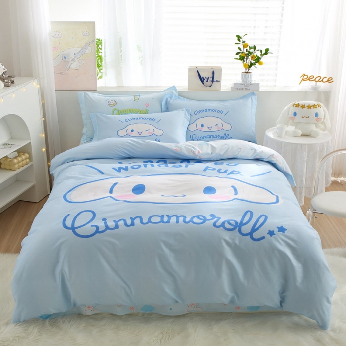 91家纺网 家纺一手货源 找家纺 蘭菲家纺 2023新款全棉大版卡通四件套 肉包