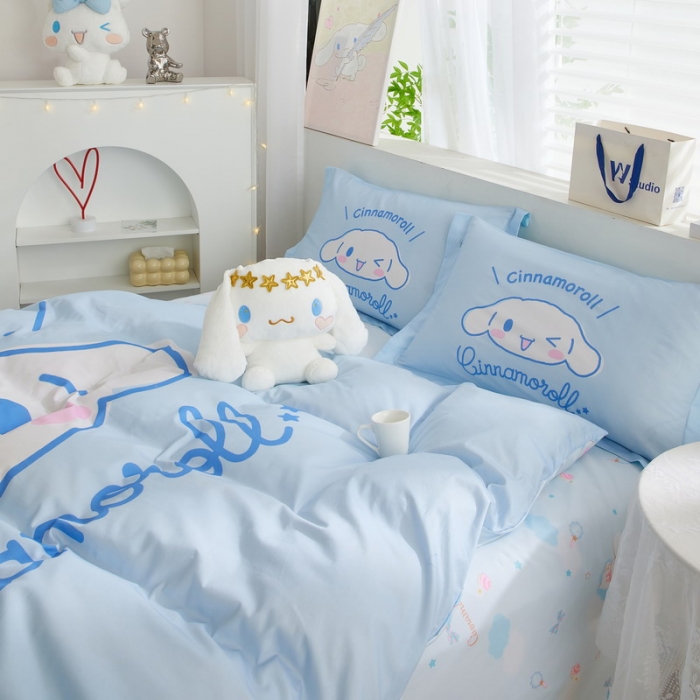 91家纺网 家纺一手货源 找家纺 蘭菲家纺 2023新款全棉大版卡通四件套 肉包