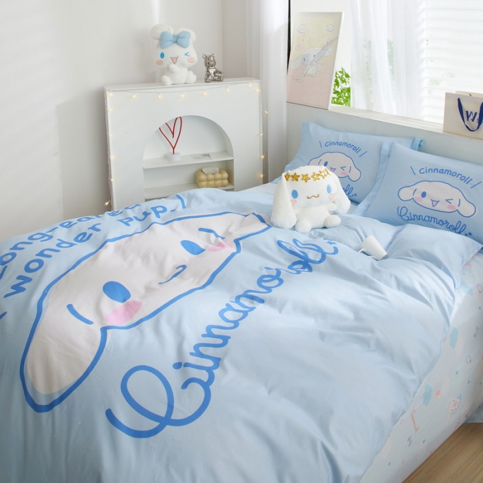 91家纺网 家纺一手货源 找家纺 蘭菲家纺 2023新款全棉大版卡通四件套 肉包