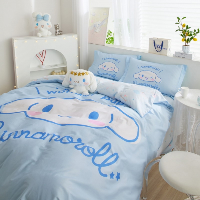 91家纺网 家纺一手货源 找家纺 蘭菲家纺 2023新款全棉大版卡通四件套 肉包