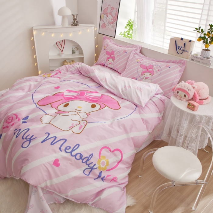 91家纺网 家纺一手货源 找家纺 蘭菲家纺 2023新款全棉大版卡通四件套 天真