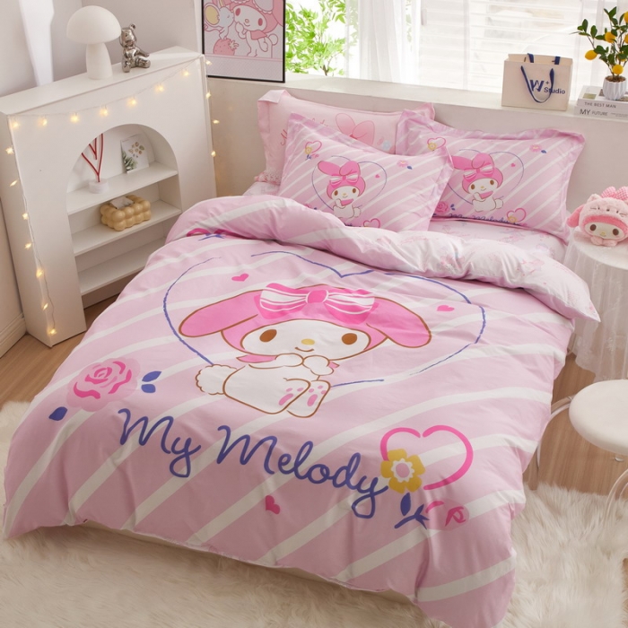 91家纺网 家纺一手货源 找家纺 蘭菲家纺 2023新款全棉大版卡通四件套 天真