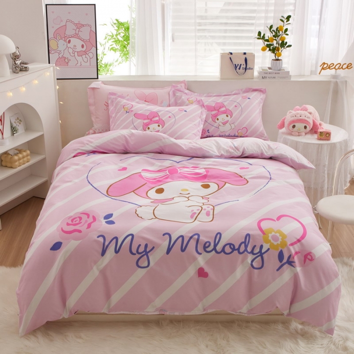 91家纺网 家纺一手货源 找家纺 蘭菲家纺 2023新款全棉大版卡通四件套 天真