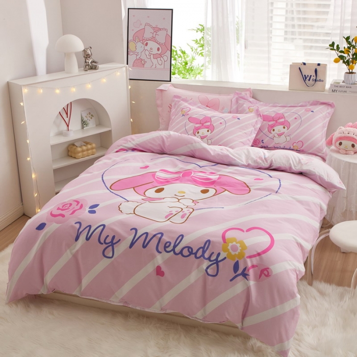 91家纺网 家纺一手货源 找家纺 蘭菲家纺 2023新款全棉大版卡通四件套 天真