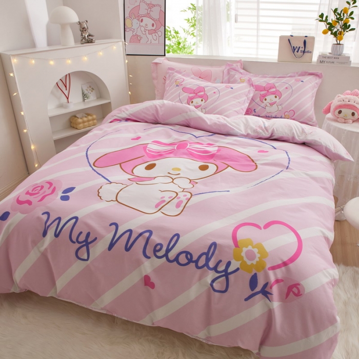 91家纺网 家纺一手货源 找家纺 蘭菲家纺 2023新款全棉大版卡通四件套 天真