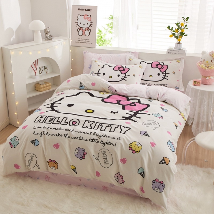 91家纺网 家纺一手货源 找家纺 蘭菲家纺 2023新款全棉大版卡通四件套 甜品站