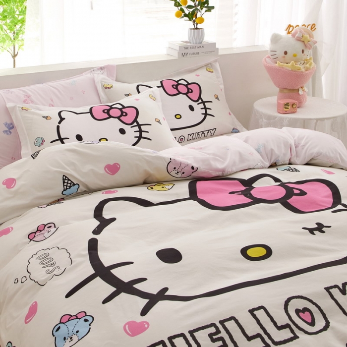 91家纺网 家纺一手货源 找家纺 蘭菲家纺 2023新款全棉大版卡通四件套 甜品站