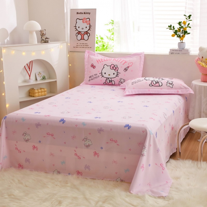 91家纺网 家纺一手货源 找家纺 蘭菲家纺 2023新款全棉大版卡通四件套 甜心kT