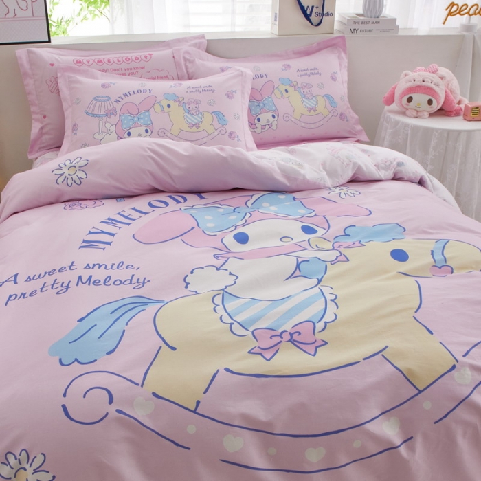 91家纺网 家纺一手货源 找家纺 蘭菲家纺 2023新款全棉大版卡通四件套 小乐乐